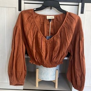 Universal Thread Blouse Burnt Orange Brand New With Tags Size Medium